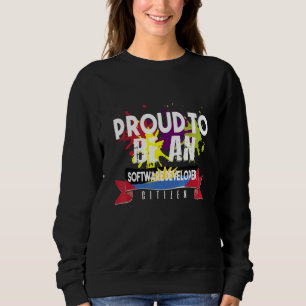 Sweatshirt Développeur de logiciels fier citoyen profession c