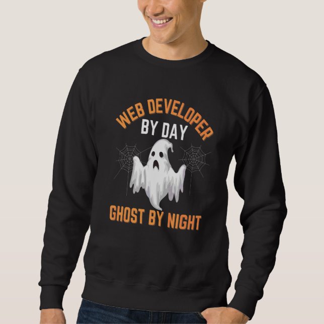 Sweatshirt Développeur Web Halloween Développeur Web de Jour  (Devant)