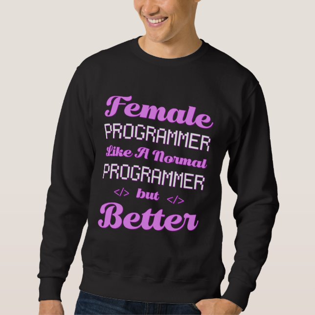 Sweatshirt Développeuse féminine codeuse ingénieure logiciell (Devant)