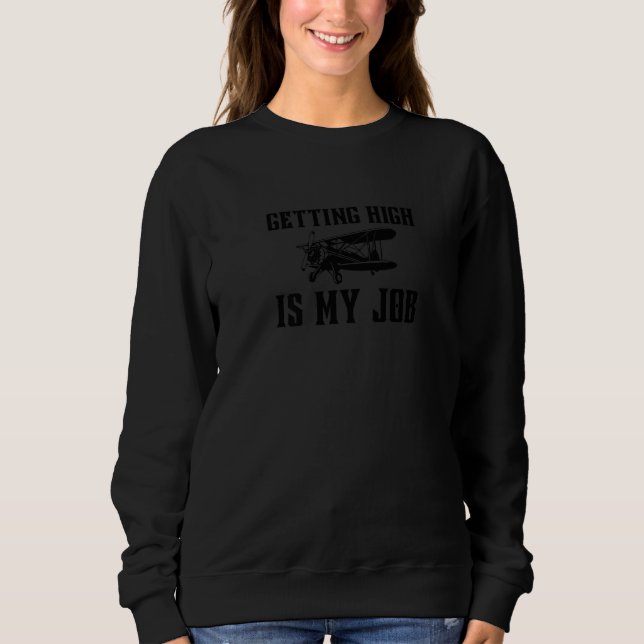 Sweatshirt Devenir Élevé C'Est Mon Travail Capitaine Aviat (Devant)