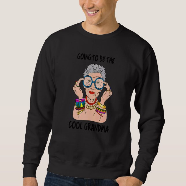 Sweatshirt Devenir La Grandma Granny Cool L'Arg De L'Enfance (Devant)