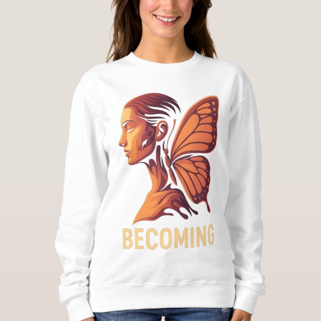 Sweatshirt Devenir Lumière – Conception de Métamorphose Humai (Devant)