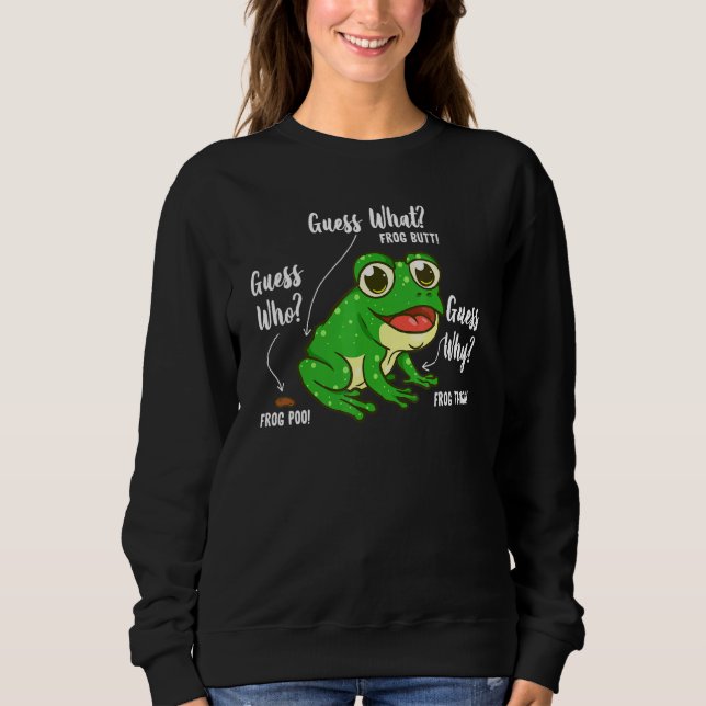 Sweatshirt Devinez Ce Beurre De Grenouille Pour Fille Et Garç (Devant)