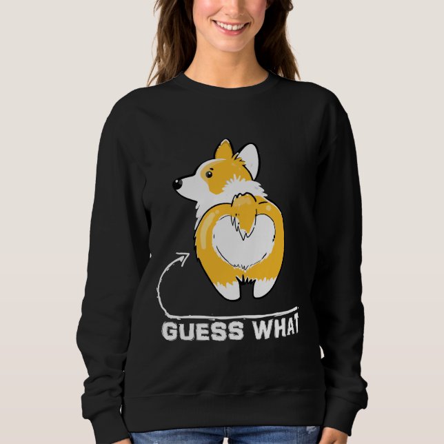 Sweatshirt Devinez Ce Corgi Butt Funny Corgi propriétaire Chi (Devant)