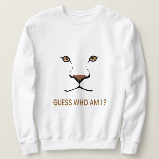 Sweatshirt Devinez l'animal : Lionne | Reine minimale (Design devant)