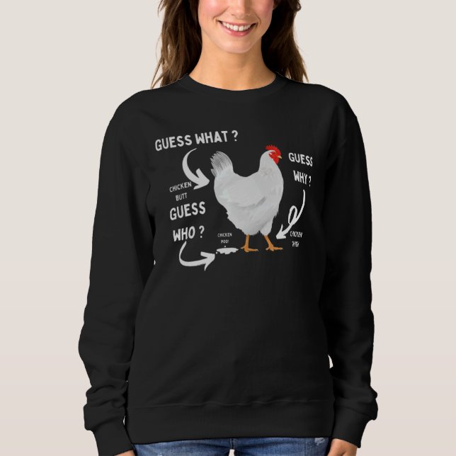 Sweatshirt Devinez Quel Beurre De Poulet, Amoureux Du Poulet  (Devant)
