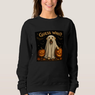 Sweatshirt Devinez qui? Design de chien labrador fantôme Hall