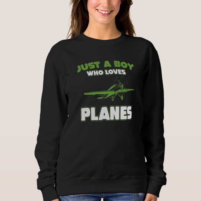 Sweatshirt Devis D'Avion Pour Garçons Avion Avion Avion Avion (Devant)