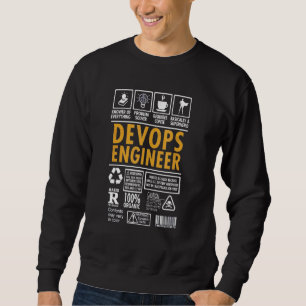 Sweatshirt Devis de codage Devops Ingénieur génie logiciel