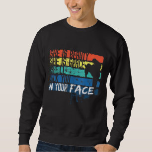 Sweatshirt Devis D'Humour Pour Fille Taekwondo Pour Instructo