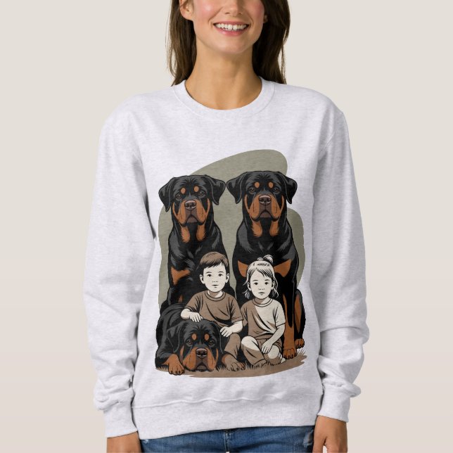 Sweatshirt Devoted Family Pet, Rottweiler (Devant)