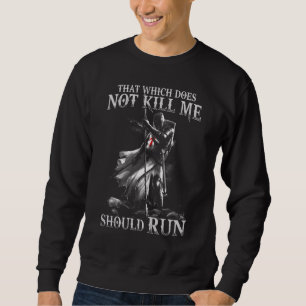 Sweatshirt Devrait courir Croisé Chevalier Templier Guerrier