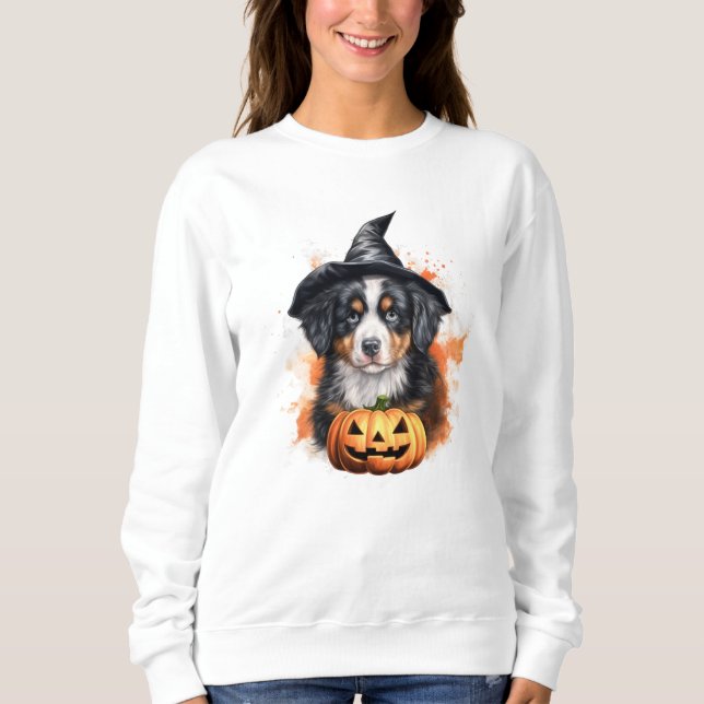 Sweatshirt d'Halloween Chien de Montagne Burnese (Devant)