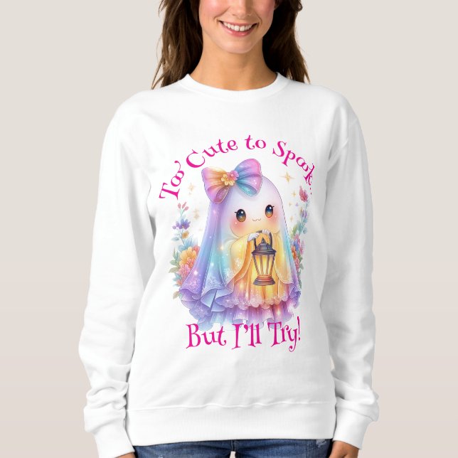 Sweatshirt d'Halloween féminine Pastel Kawaii (Devant)
