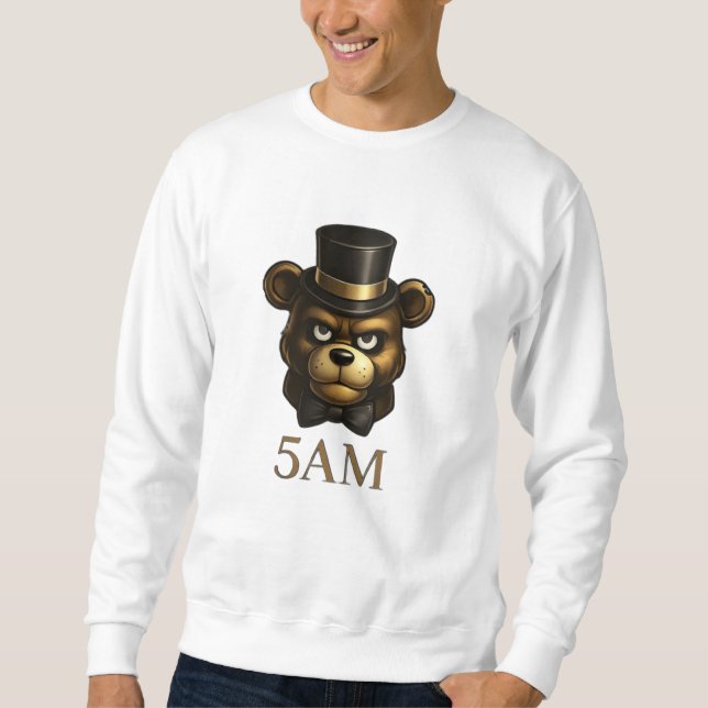 Sweatshirt d'horreur de nuit 5 heures du matin pou (Devant)