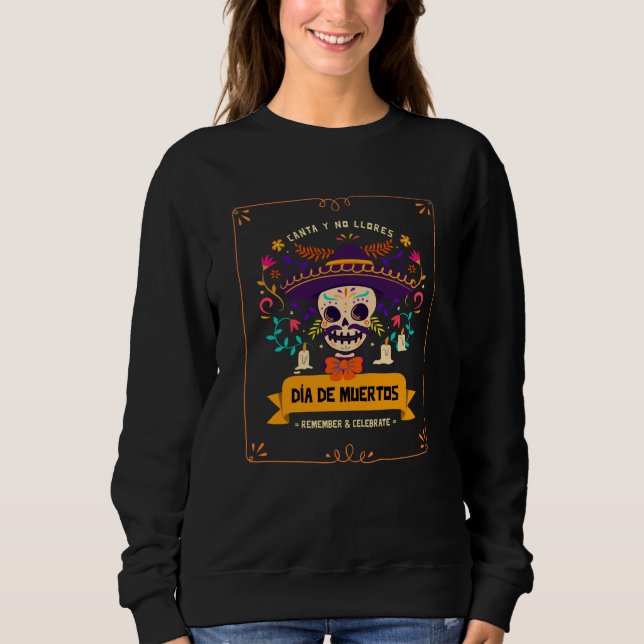 Sweatshirt Dia de muertos Jour du crâne des morts (Devant)