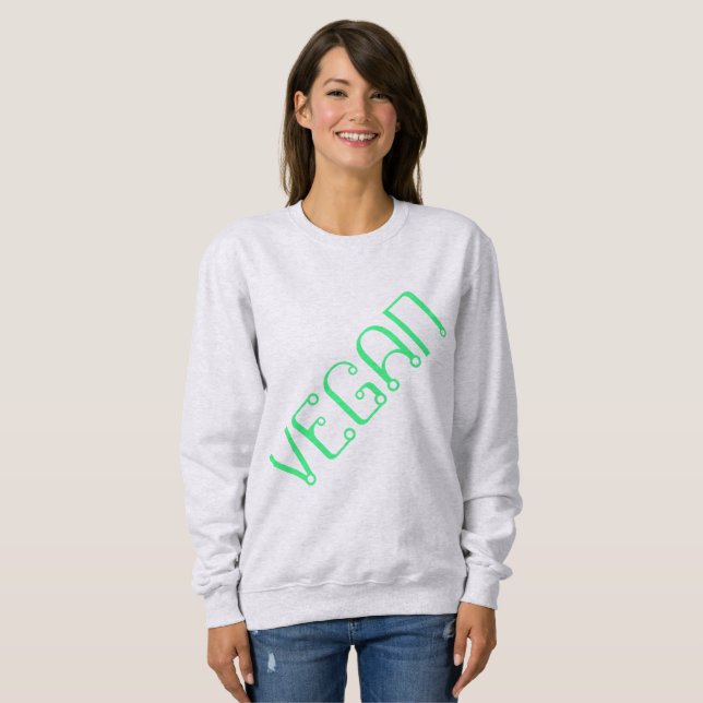 Sweatshirt diagonale "VEGAN" (Devant entier)