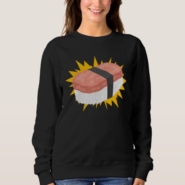 Sweatshirt Diagramme d'instruction alimentaire Spam Musubi ja (Devant)