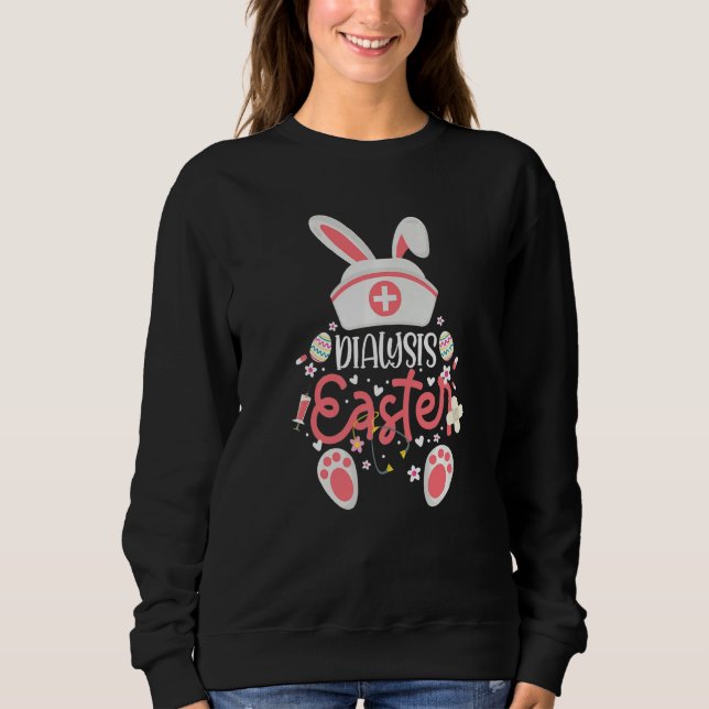 Sweatshirt Dialyse Jour de Pâques Infirmière tenue Bunny Orei (Devant)