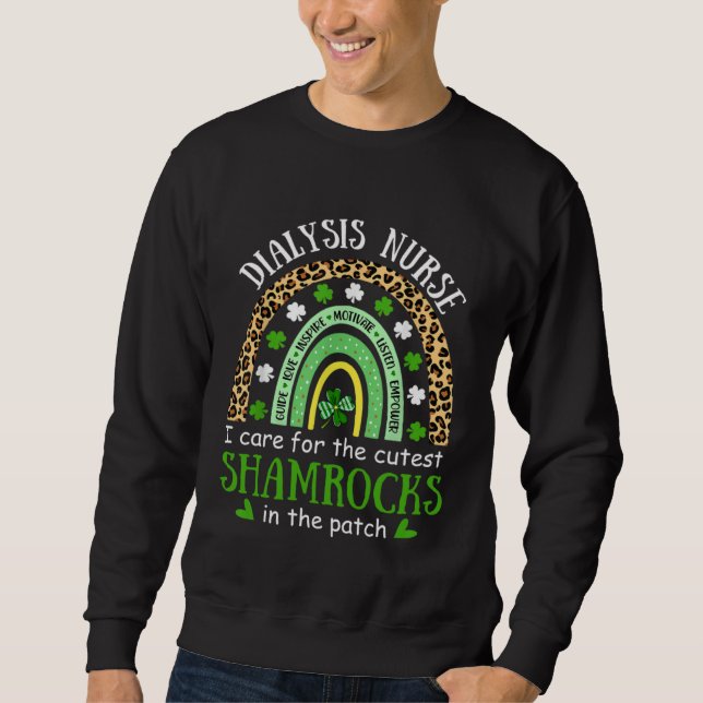 Sweatshirt Dialysis Nurse Care Cutest Shamrock St Patricks Da (Devant)