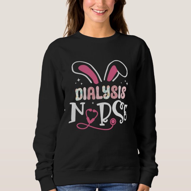 Sweatshirt Dialysis Nurse Stethoscope Bunny Ears Love Rabbit  (Devant)