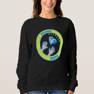 Sweatshirt Diamant Mains Or Anneau Yolo Tendies À La Lune