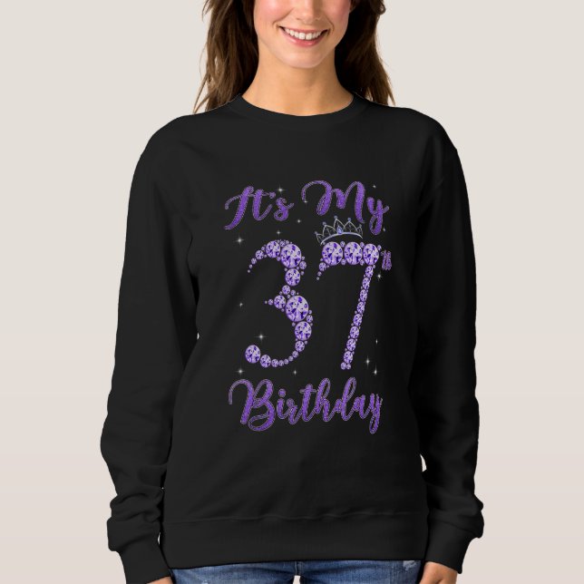 Sweatshirt Diamond C'est mon 37e anniversaire 37 ans Fabriqué (Devant)