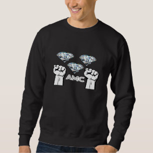 Sweatshirt Diamond Hands Amc - Rocket Vers La Lune