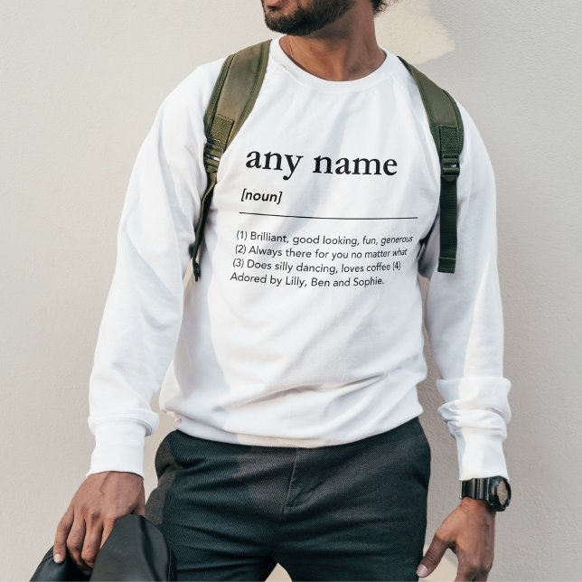 Sweatshirt Dictionnaire de définition de nom personnalisé mod (Créateur téléchargé)