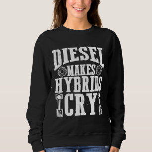 Sweatshirt Diesel Fait Hybrides Cry Mécanique Voiture Diesel