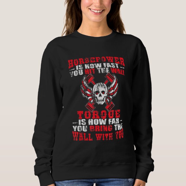 Sweatshirt Diesel Mécanicien Funny Horsepower Torque (Devant)