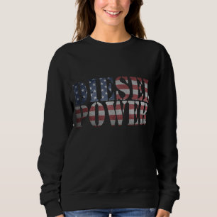 Sweatshirt Diesel Power American Flag - Truck Mechanic Gift