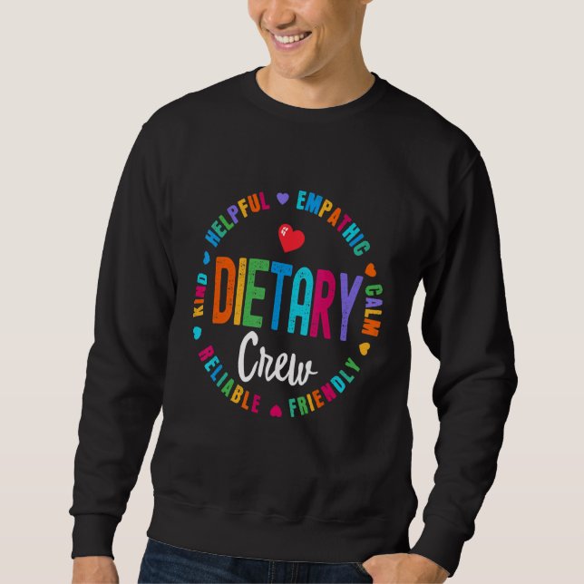 Sweatshirt Dietary Crew Appreciation Week healthcare Dietitia (Devant)