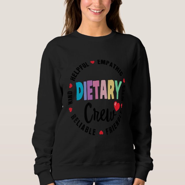 Sweatshirt Dietary Crew Appreciation Week healthcare Dietitia (Devant)