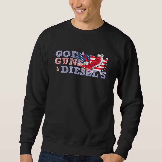 Sweatshirt Dieu Armes Diesels - American Flag Pays Silhouett (Devant)