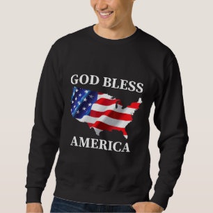 Sweatshirt Dieu Béni Amérique Holiday Patriotique
