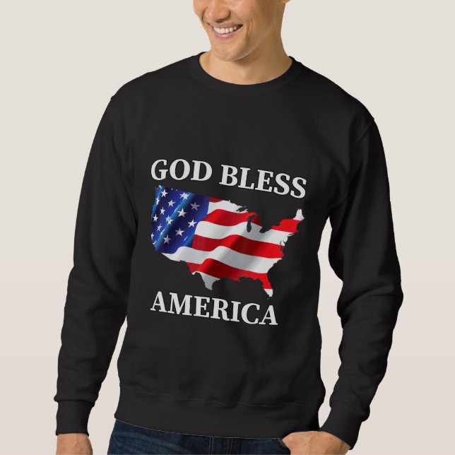 Sweatshirt Dieu Béni Amérique Holiday Patriotique (Devant)