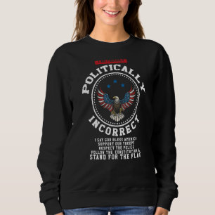 Sweatshirt Dieu bénisse l'Amérique Conservati politiquement i