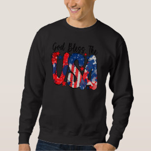 Sweatshirt Dieu Bénit Le Drapeau Américain Américain Américai