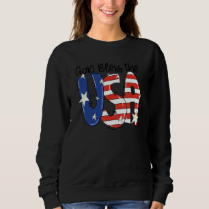 Sweatshirt Dieu Bénit Le Drapeau Américain Américain Américai