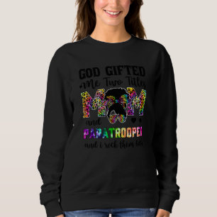 Sweatshirt Dieu Ed Me Deux Titres Maman Et Leopard Parachutis