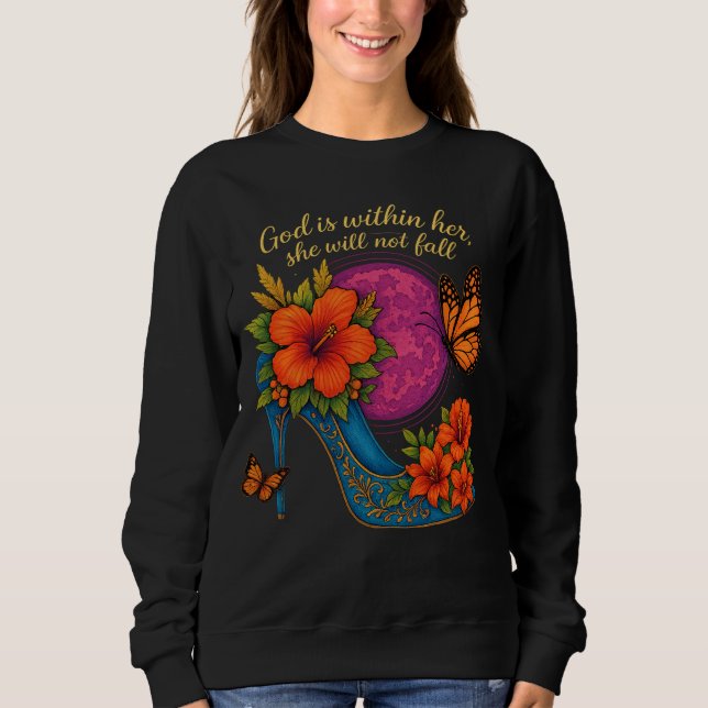 Sweatshirt Dieu est en elle (Devant)