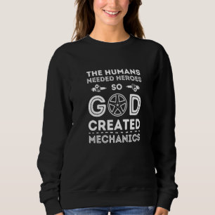 Sweatshirt Dieu Tournevis Mécanicien Automobile Atelier Voitu