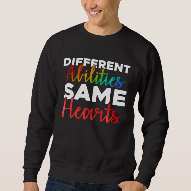 Sweatshirt Different Abilities Same Hearts Autism Awareness M (Devant)
