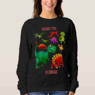 Sweatshirt Différents Types De Dinosaures Animaux Préhistoriq