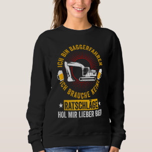 Sweatshirt Digger Bière Excavateur Conducteur Construction Ci