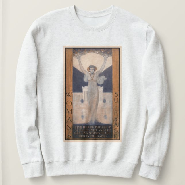 Sweatshirt d'illustration du suffrage de la femme (Design devant)