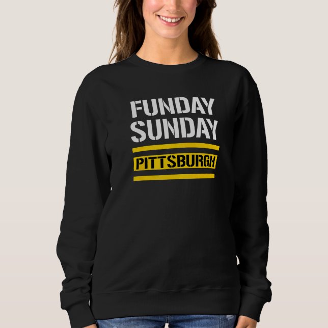Sweatshirt Dimanche Fête Pittsburgh Classique Vintage Style (Devant)