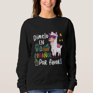 Sweatshirt Dimelo En Espanol Por Favoriser Alpaca Animaux Lai