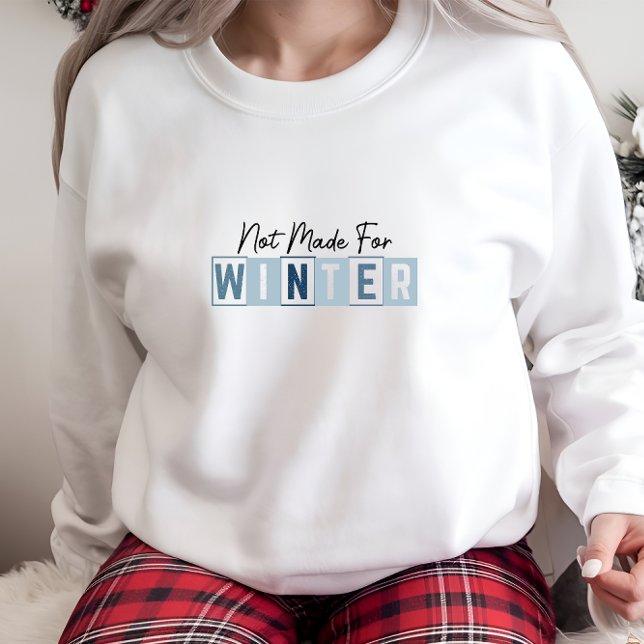 Sweatshirt d'impression tendance non fait pour hiv (Trendy Not Made For Winter Print Sweatshirt)